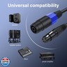 SinLoon Speakon to XLR Cable 18AWG Speakon to XLR 3Pin Female Audio Extension Cable with Twist Lock for Amplifier Pro DJ PA Stage(1.8M/6FT Speakon Female)