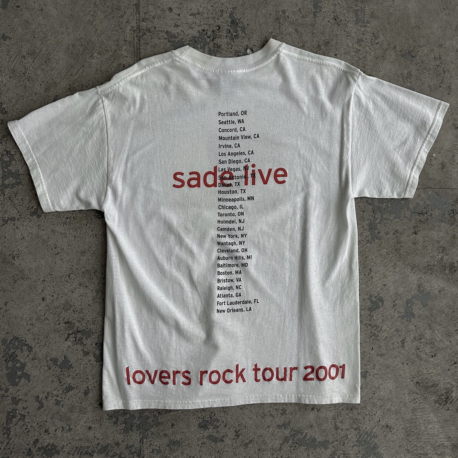 Vintage Sade Lover’s Rock 2001 Tour T Shirt
