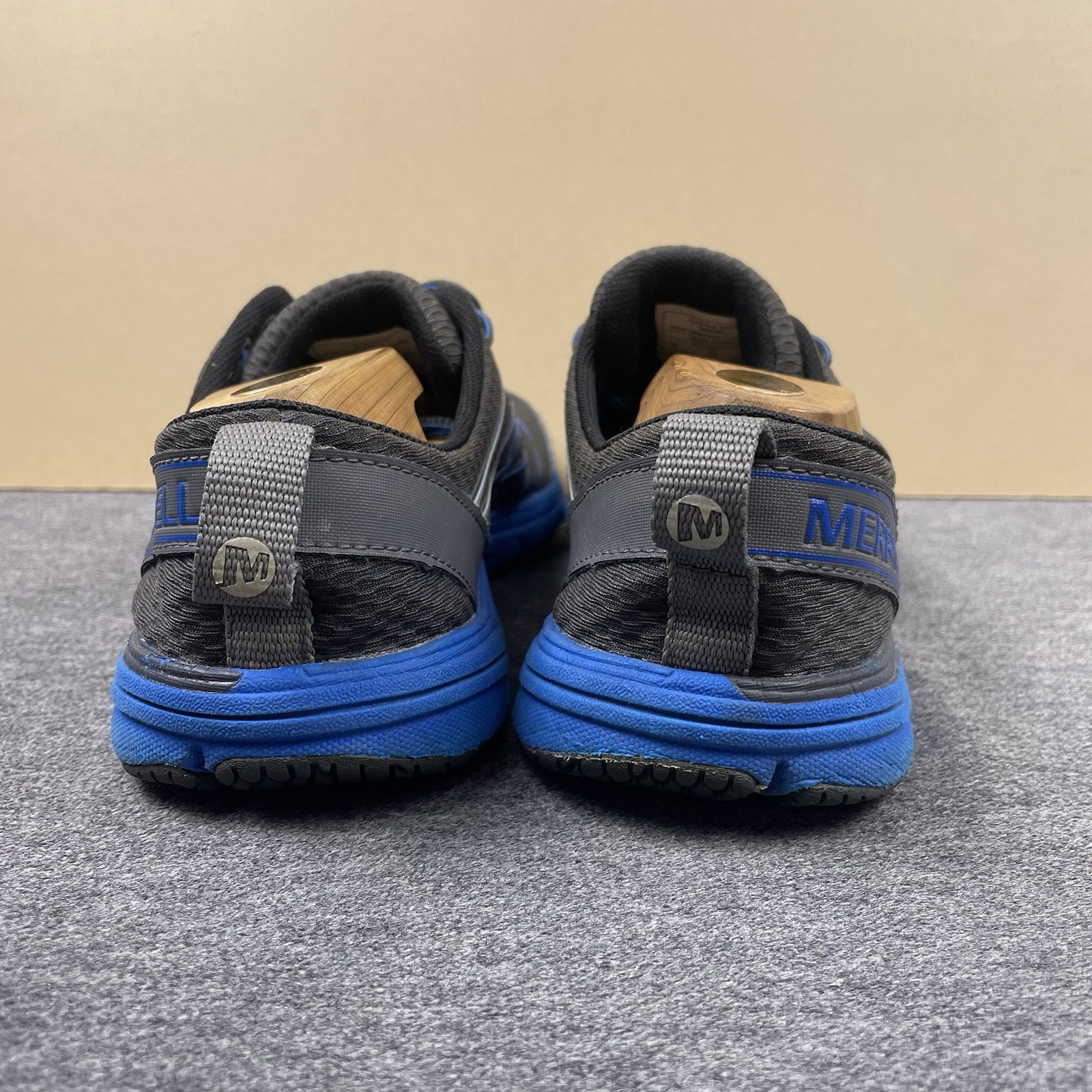 Merrell Mens Bare Access 3 Running Trail Shoes Size 9 Blue Gray Castle Rock EUC