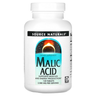 Source Naturals Яблочная кислота 833 мг 120 таблеток без молочных продуктов, без яиц,