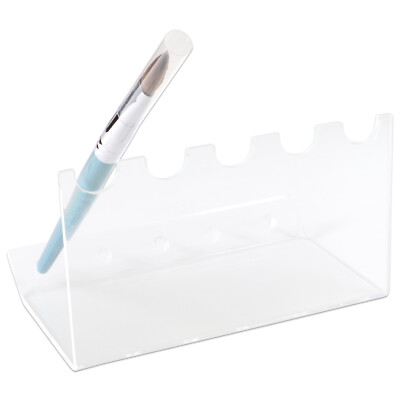 Premium Clear Acrylic 5 Slot Nail Art Brush Pen Display Holder Stand