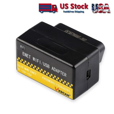 VXSCAN ENET WIFI/USB Adapter DOIP Compatible with BimmerCode, E-SYS, Ethernet
