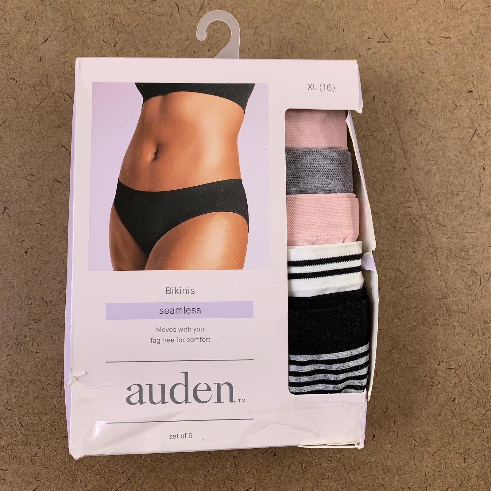 Auden Women's Size XL (16) Multicolor Seamless Bikini