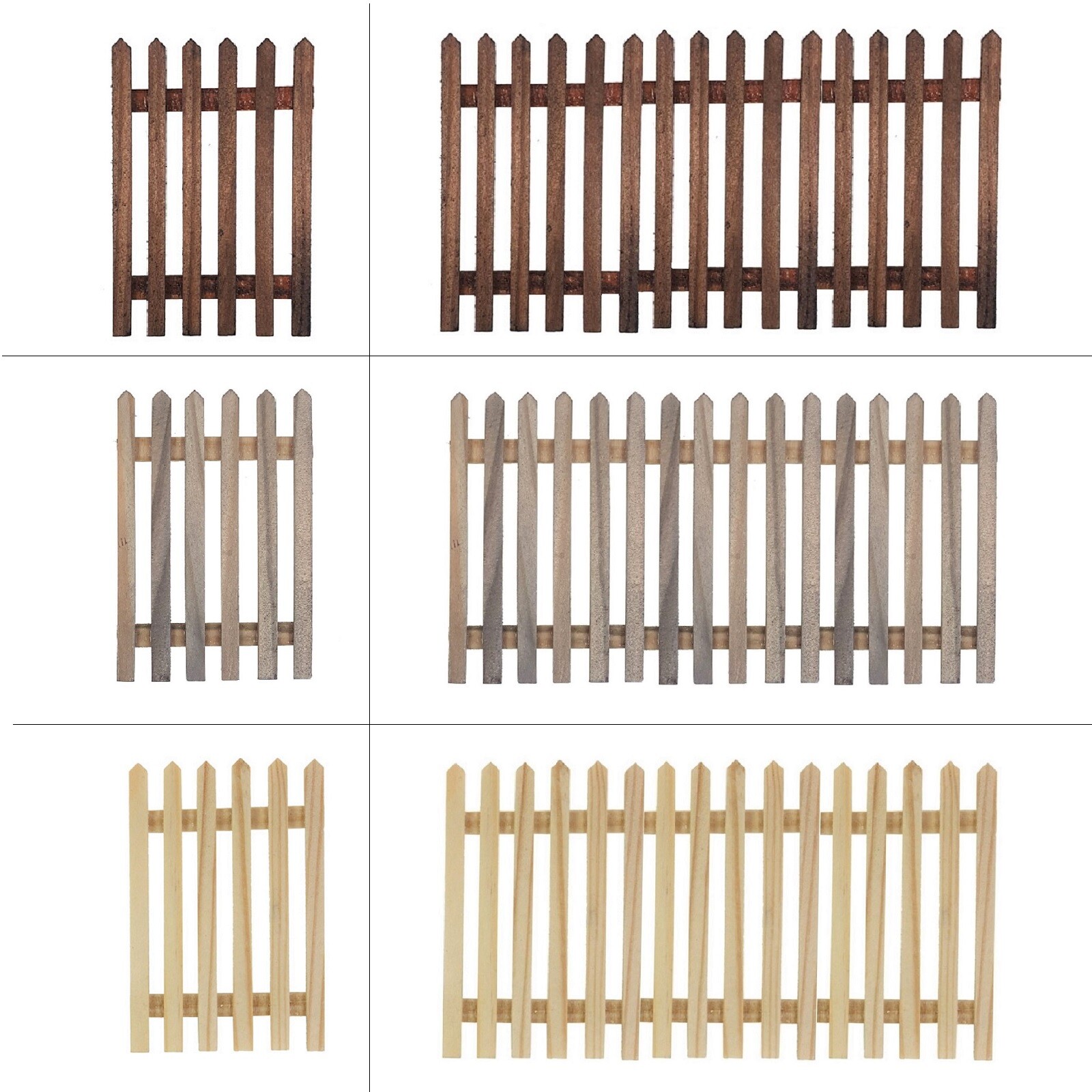 Miniatur Holzzaun Mini Zaun Gartenzaun kleiner Lattenzaun aus Holz Minigarten