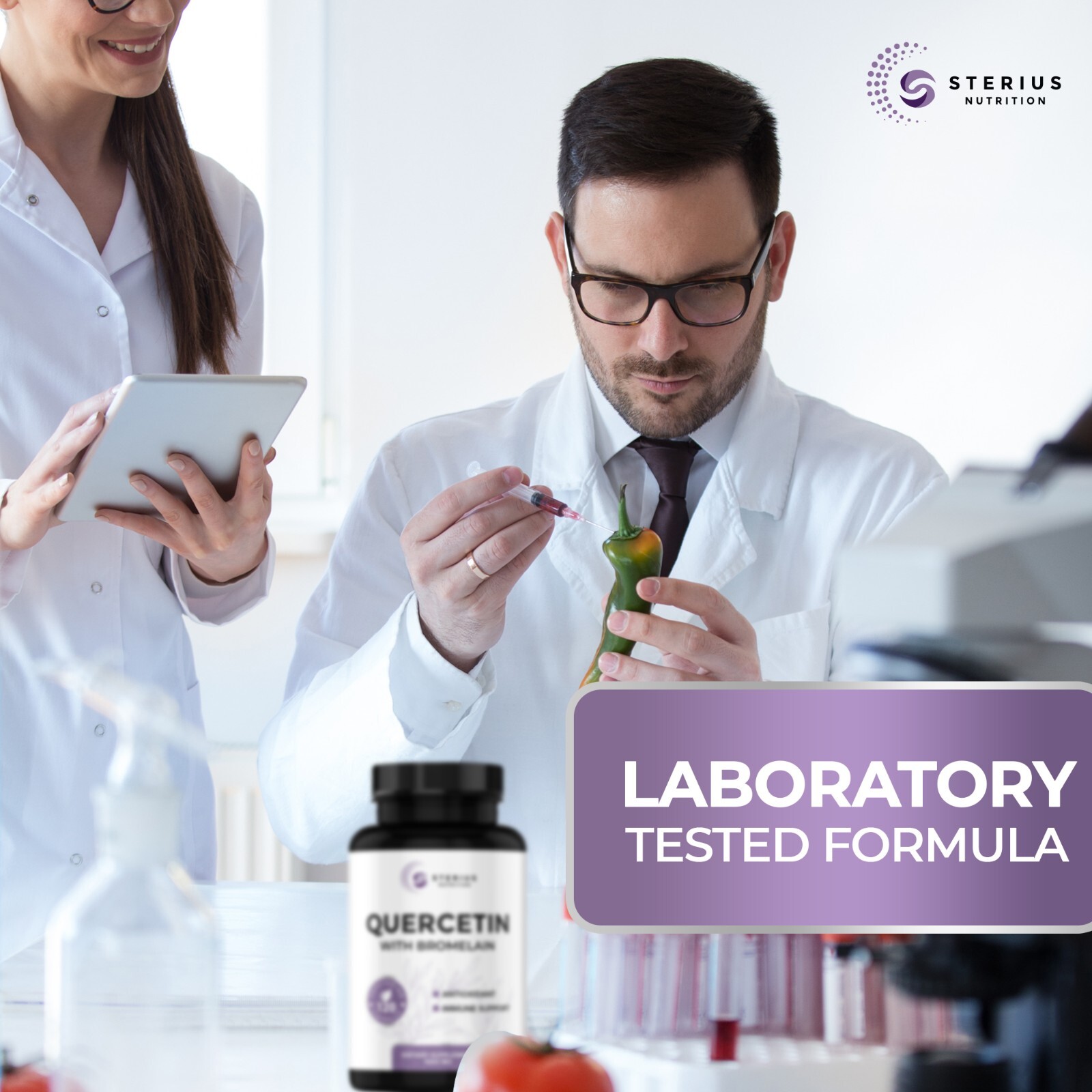 Quercetin with Bromelain 1000mg per Serving, 120 Vegetarian Capsules