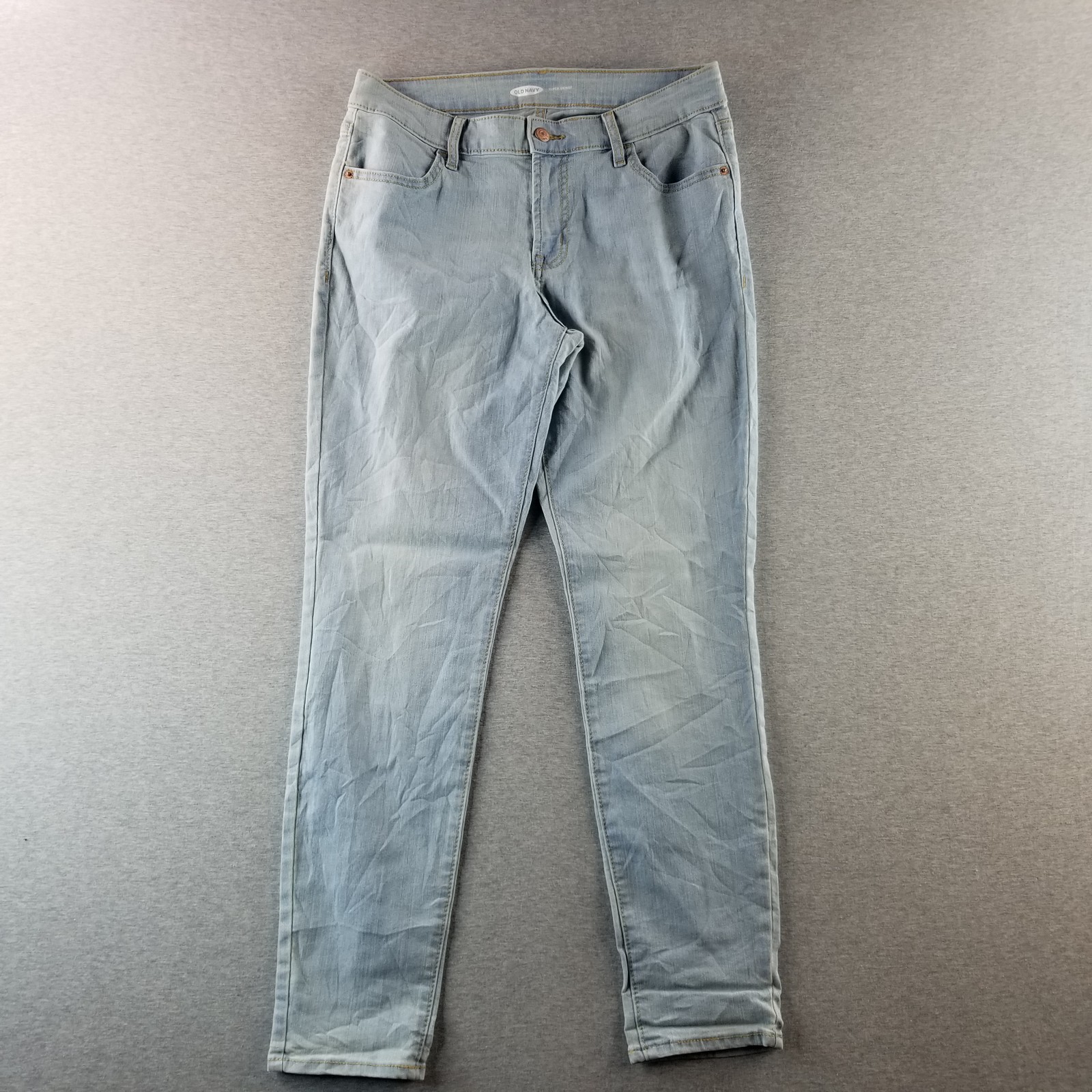 Old Navy Jeans Women's Sz 8 Super Skinny Stretch Mat. Light Wash Normcore Cute