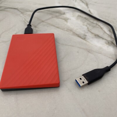 Western Digital My Passport external hard drive 4220B D8B BBBACA Red