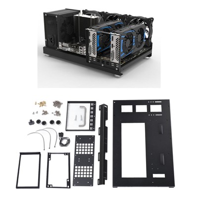 DIY Gaming Computer Case, Open Chassis Case Rack for ATX/M-ATX/ITX Motherboards