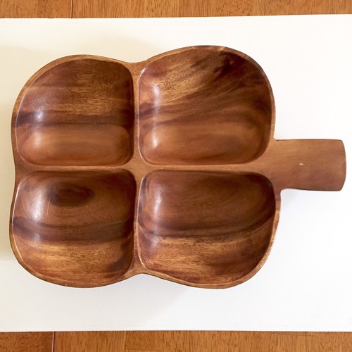 Vintage 70's Handcrafted Royal Acacia Genuine Monkey Pod Wood Tray Philippines