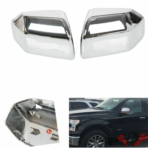Для Ford F150 F-150 2015-2020 Хромированные накладки на зеркала, колпачки для замены на клипсах