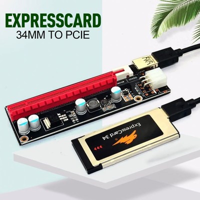 Expresscard Express Card 34mm to PCI-E Riser New For Laptop External GPU Card