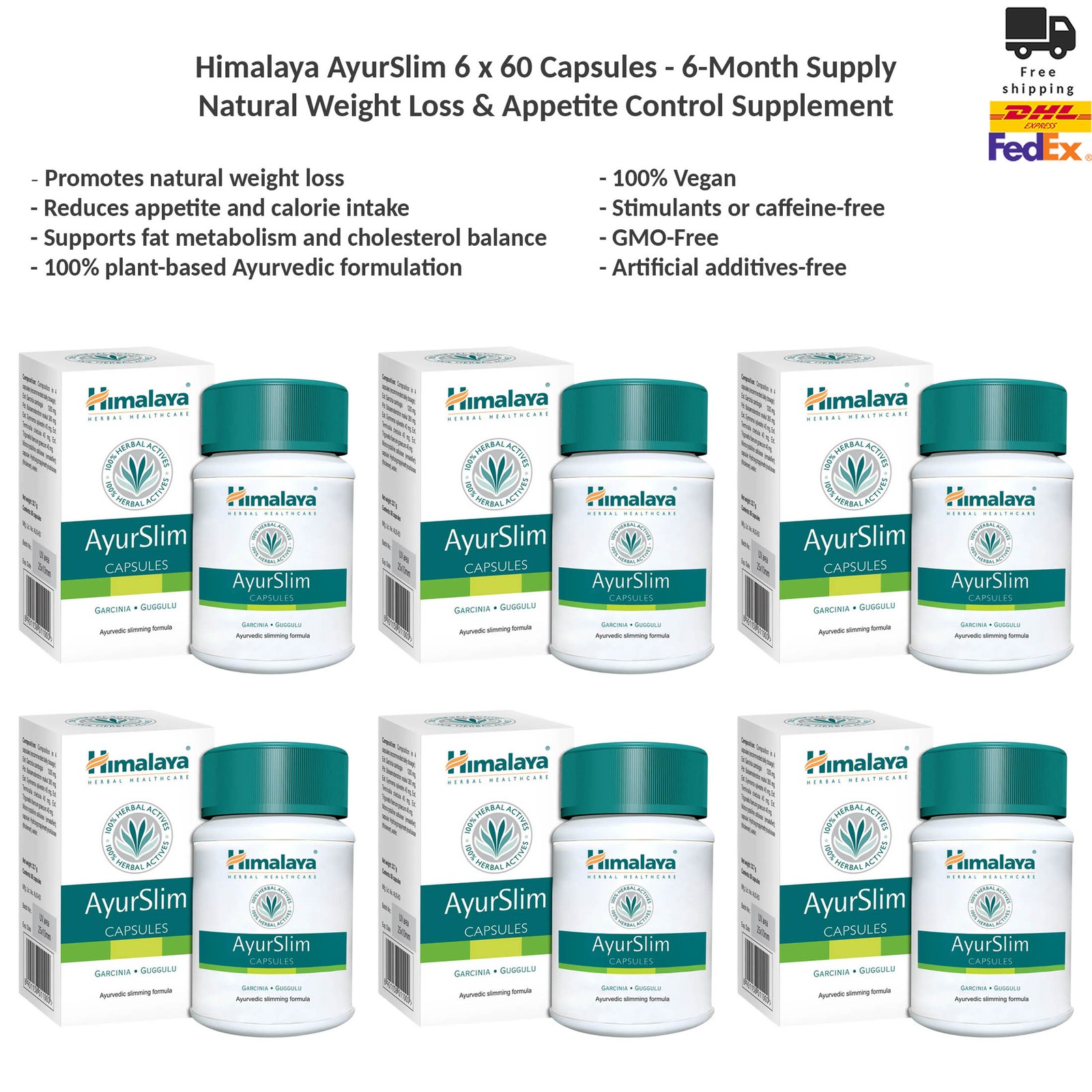 Himalaya AyurSlim 360 Capsules Natural Weight Loss & Appetite Control Supplement