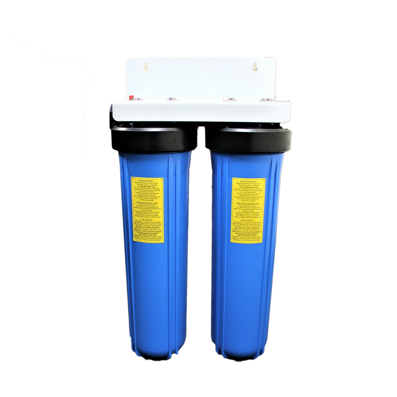 Big Blue Whole House Double 20" Water Filter 2 Stage Carbon Sediment