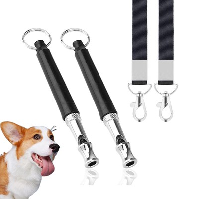 2X Dog Training WHISTLE UltraSonic Obedience Stop Barking Pet Sound PitchBlack
