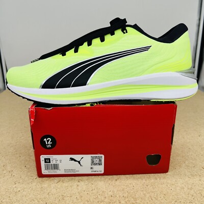 NEW sz 12 Puma Men's Electrify Nitro 2 Running Fast Yellow Black Gray 376814-12