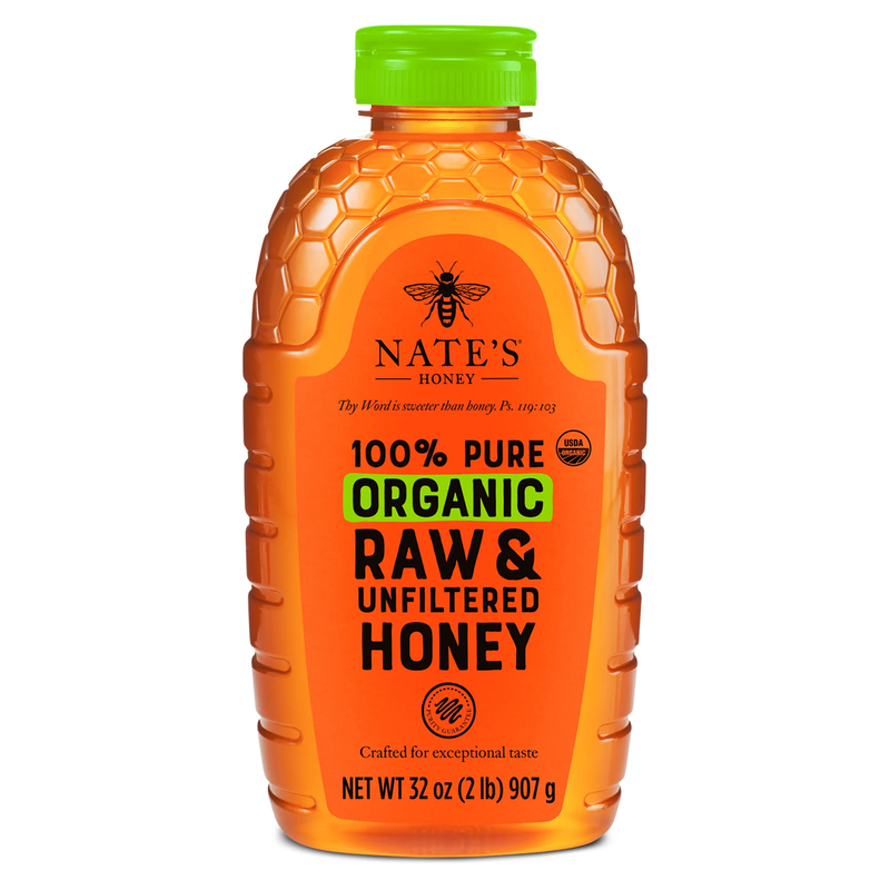 Organic Honey: 100% Pure, Raw & Unfiltered Honey - 32 Fl Oz Glute
