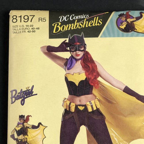 Simplicity Sewing Pattern #8197 Misses DC Comics Bombshell Batgirl Costume 14-22