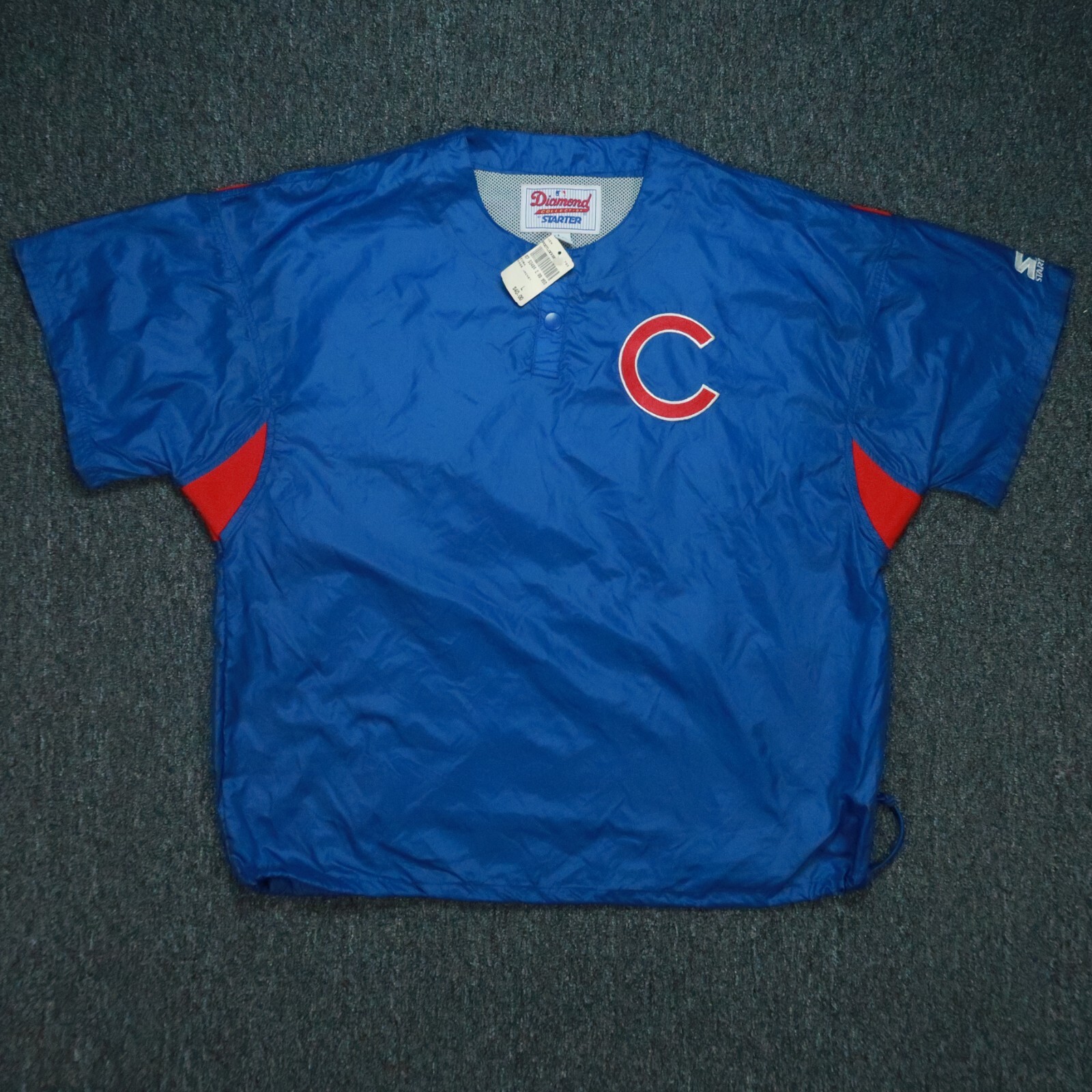 シカゴカブス ジャケット XL VINTAGE Chicago Cubs Cage Jacket Mens Large Blue Starter