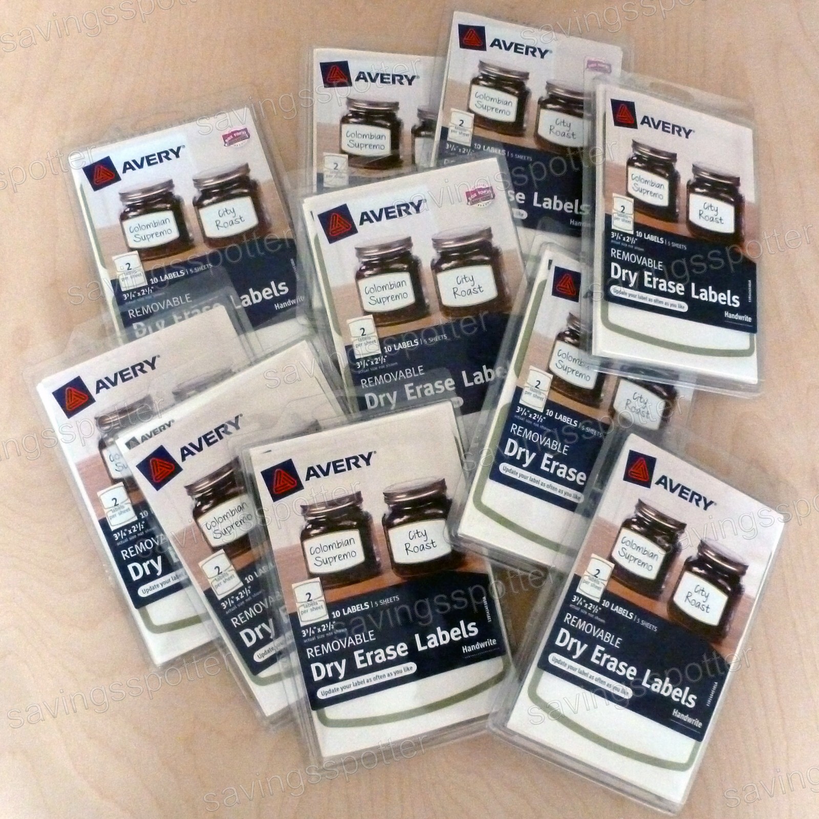 Lot Of 10 Avery Removable Dry Erase Labels 3 3 4 X 2 1 2 White Green Border 10pk Ebay