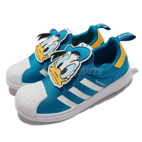 

Adidas Originals Superstar 360 C Disney Дональд Дак Синие Детские Повседневные GX3274, Синий, Superstar 360 C