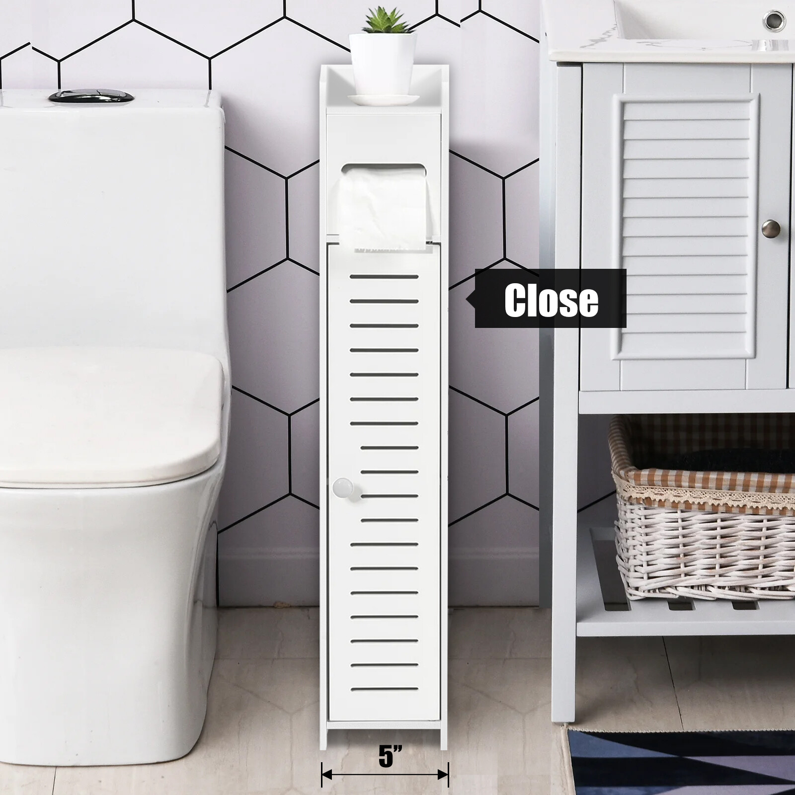 Corner Cabinet Small Bathroom Storage Cabinet USA SHIP Narro