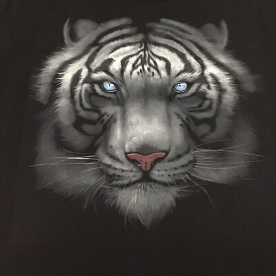 Liquid Blue White Tiger Tee Shirt NWT Mens SZ 4XT