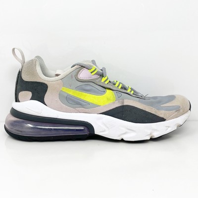 Nike Girls Air Max 270 React BQ0103-010 Серые кроссовки для бега, размер 5,5 лет