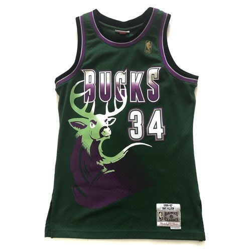ウェア MITCHELL&NESS SWINGMAN JERSEY(RAY ALLEN) Ray Allen Milwaukee Bucks 2000-01 Mitchell & Ness Authentic