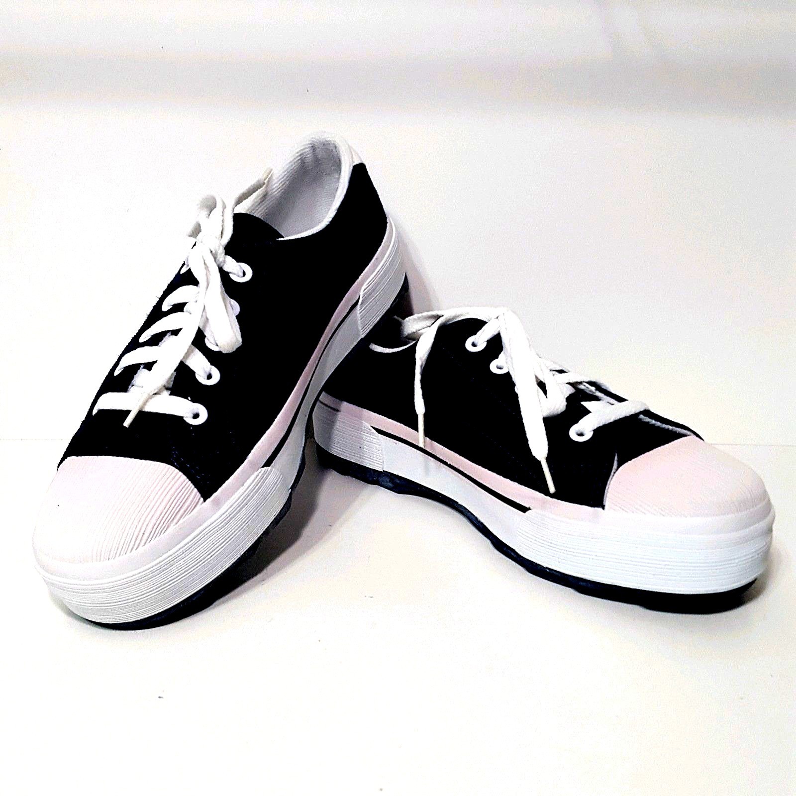 KEDS Womens Size 8 Blue Leather Lace Up Platform Sneakers Vintage