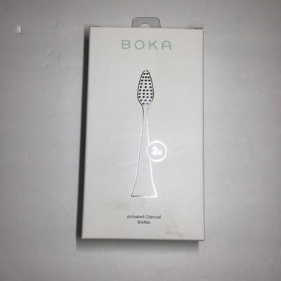 Boka Box of 2 Replacement Toothbrush Heads White Activated Charcoal NEW