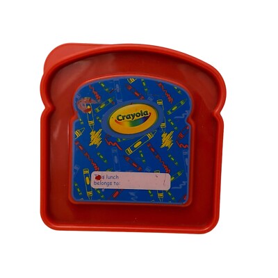 Crayola Snack Packer Sandwich Container Red Blue 2012 Crayola