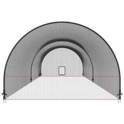 VEVOR 22FT Softball Baseball Cage Net and Frame Heavy Duty Pitching Batting Cage