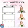 SINGARO Car Sun Visor Vanity Mirror - Rechargeable Makeup Mirror with 60 LEDs, 3 Light Modes and Dimmable Touch Control for Cars, Trucks, SUVs | Car Interior Accessories for Women (Black)