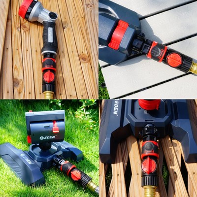Garden Hose Quick Connect Connectors Fitting With Water Stop Plastic Adapter Set