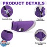 Mihachi Dog Fleece Vest Sweater Zip Up Warm Pullover Step-in Dog Jacket with Dual D-Ring Leash, Winter Cold Weather Reflective Coat Clothes Hoodie for Small Medium Dogs Puppy Cat Boy Girl,Purple L