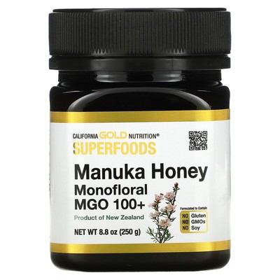 SUPERFOODS, Мед манука, монофлоральный, MGO 100+, 8,8 унции (250 г)