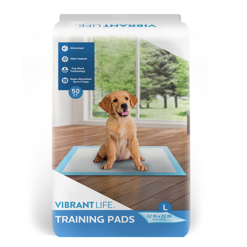 Large 5-Layer Pet Training Pads, 22 X 22, 50 Count