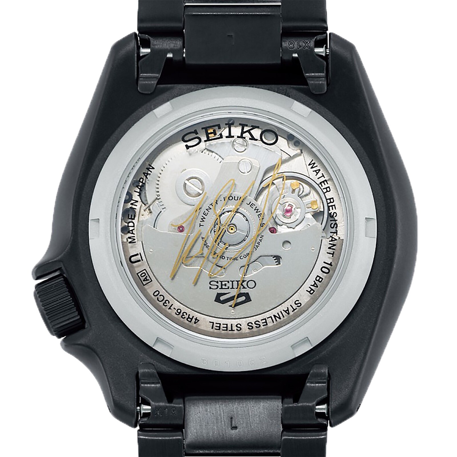 Pre-owned Seiko 5 Sports Yuto Horigome Limited Edition - All Black - Sbsa161