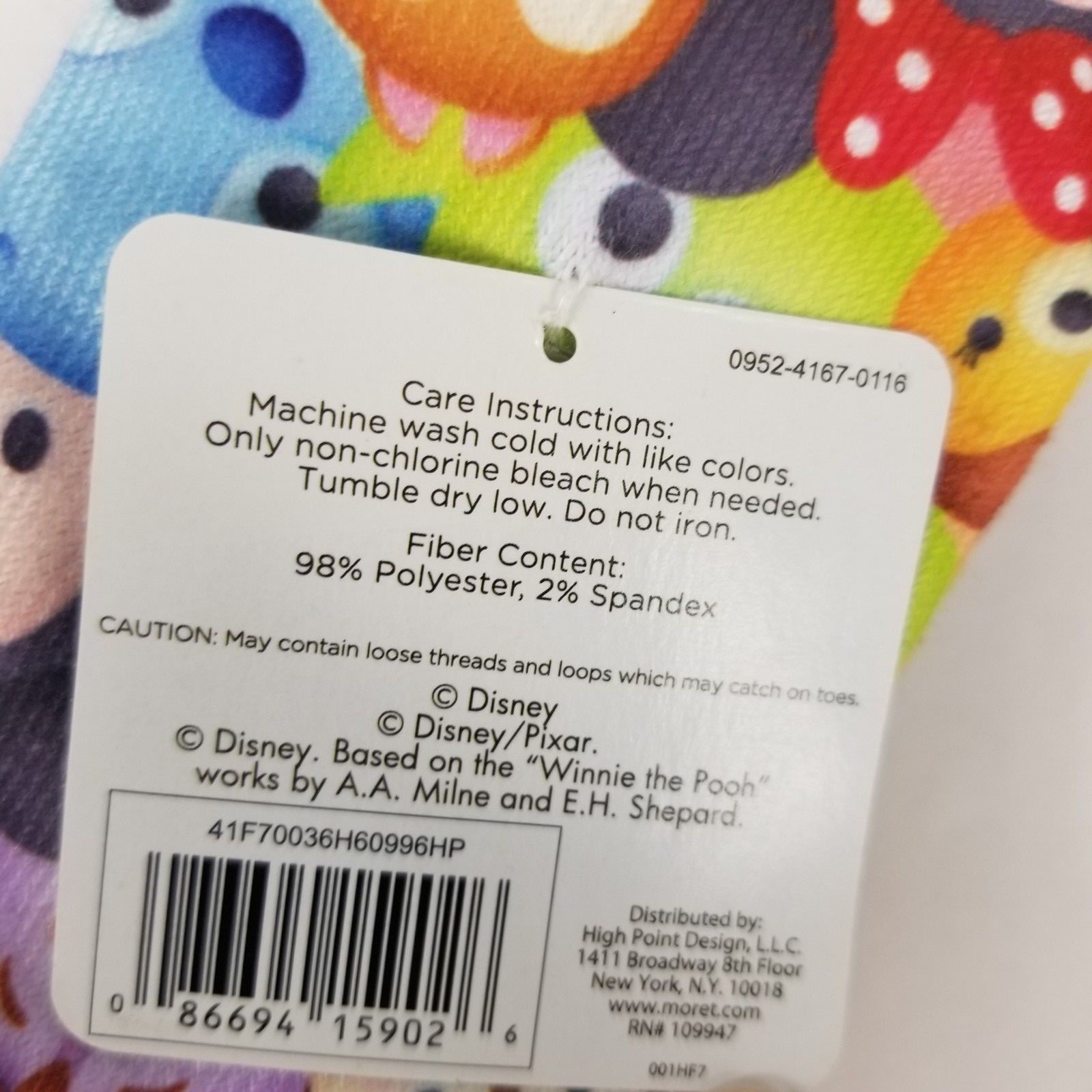 Disney Tsum Tsum Kids Socks Sz 6-8.5 Mickey Stitch Goofy Winnie The Pooh 4 Pack