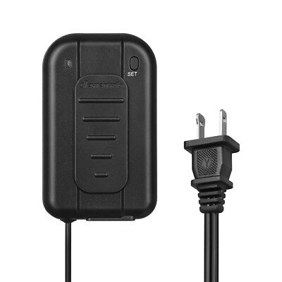 DEWENWILS Plug-In Dimmer Switch for Lamp 6.6 ft Extension Cord Foot Slide Black