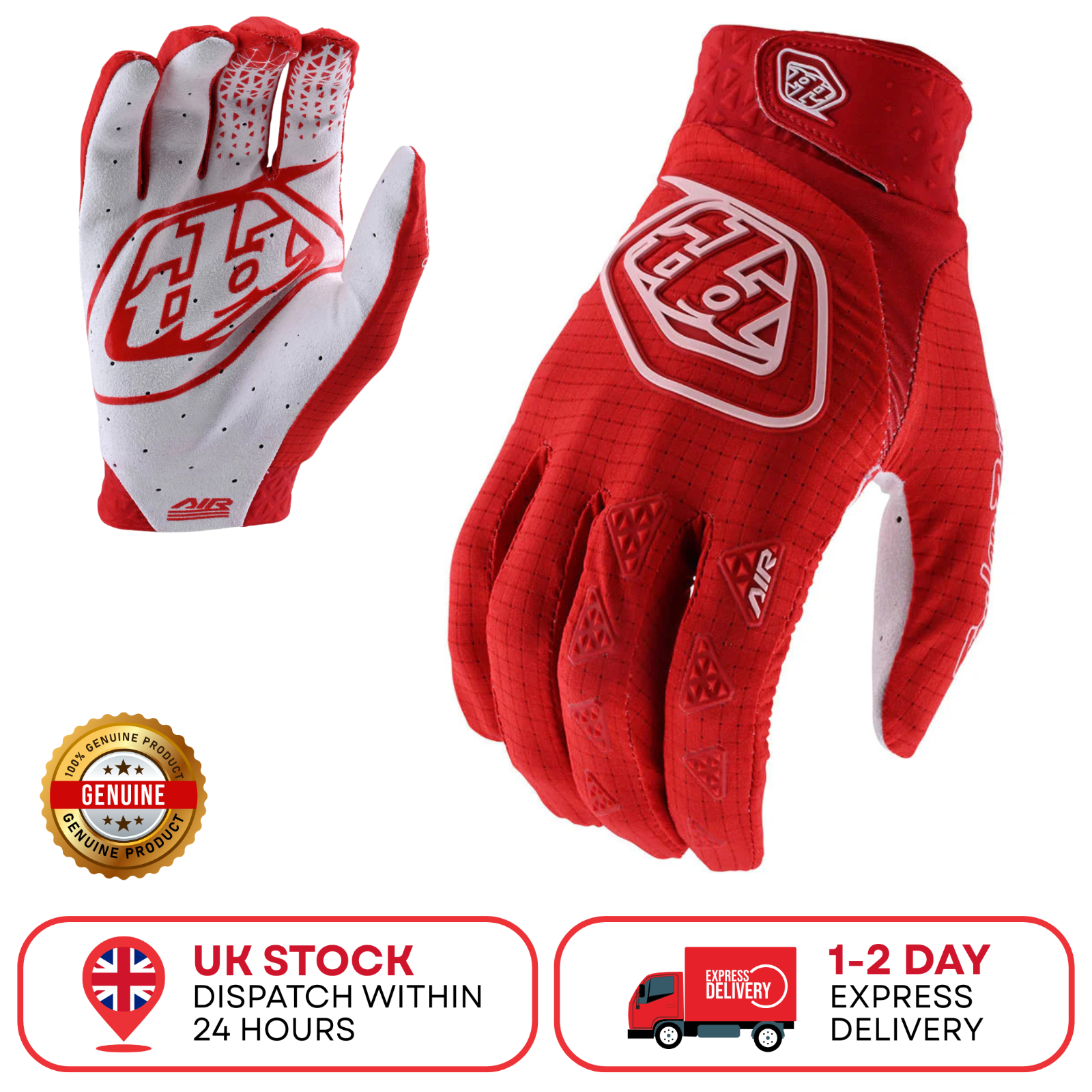 Troy Lee Designs Air Glove - Red MX Motocross Gloves