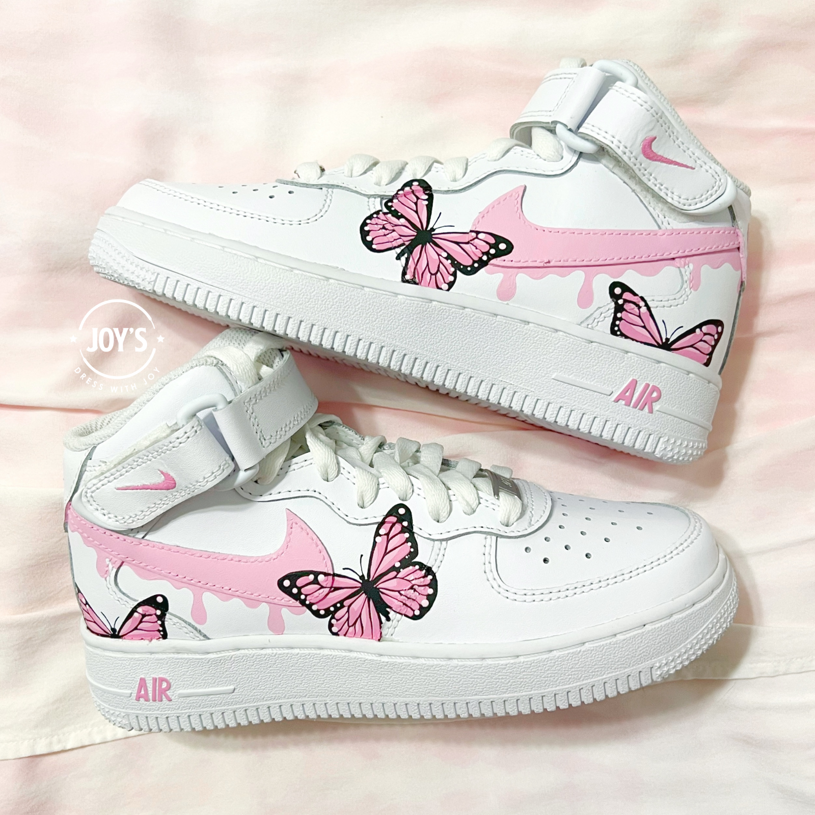 Nike Air Force 1 ホワイト/ピンク ロープカスタム ROPE AF1 レディース ピンクロープカスタム ナイキエアフォース