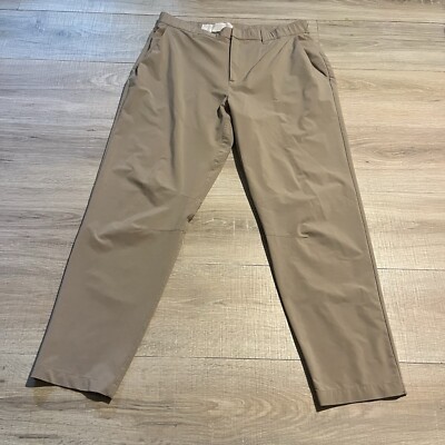 Fabletics Pants Mens Large (Fits 32x28) Beige The Only Jogger Pant Stretch