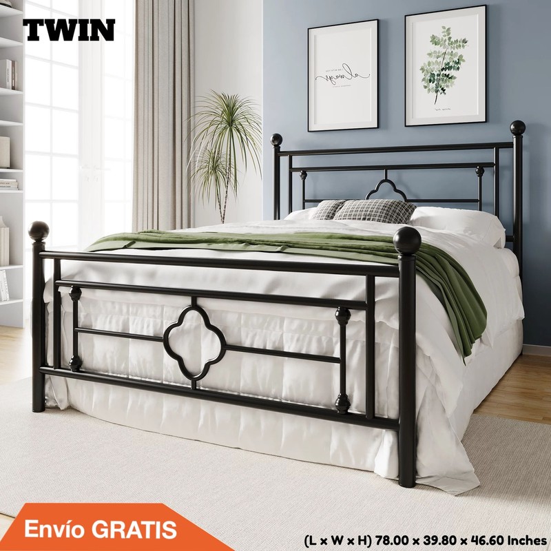 Vintage Metal Platform With Headboard