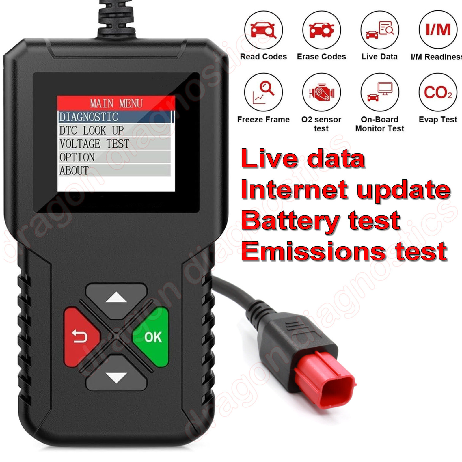 Yamaha FI, OBD2 fault code scanner diagnostic tool YZF-R7