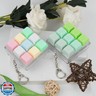 2 Pack 9 in 1 Keyboard Fidget Toy, Keyboard Fidget Keychain Anti-Stress Keyboard Decompression Button Finger Clicker Toys Stress Relief Fidget Gifts (Mix Green)