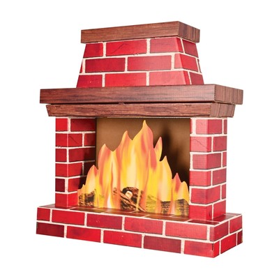 Beistle 3D Cardboard Vintage-Inspired Fireplace