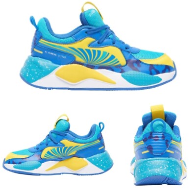 NWOB PUMA RS-X 'Hard Drive' Boys Athletic Shoes in Blue & Yellow SELECT SZ 6.5C