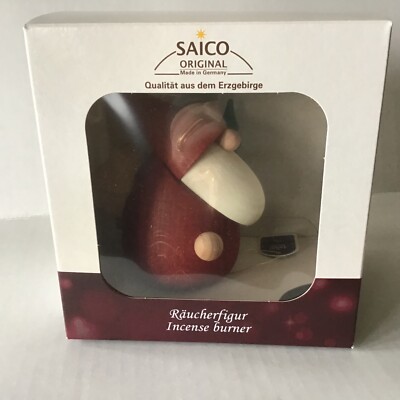 Erzgebirge Saico Original Santa w Xmas Tree Incense Burner Made in Germany NIB