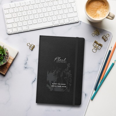 Hardcover Bound Notebook - Plant Journal Black